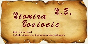 Miomira Bosiočić vizit kartica
